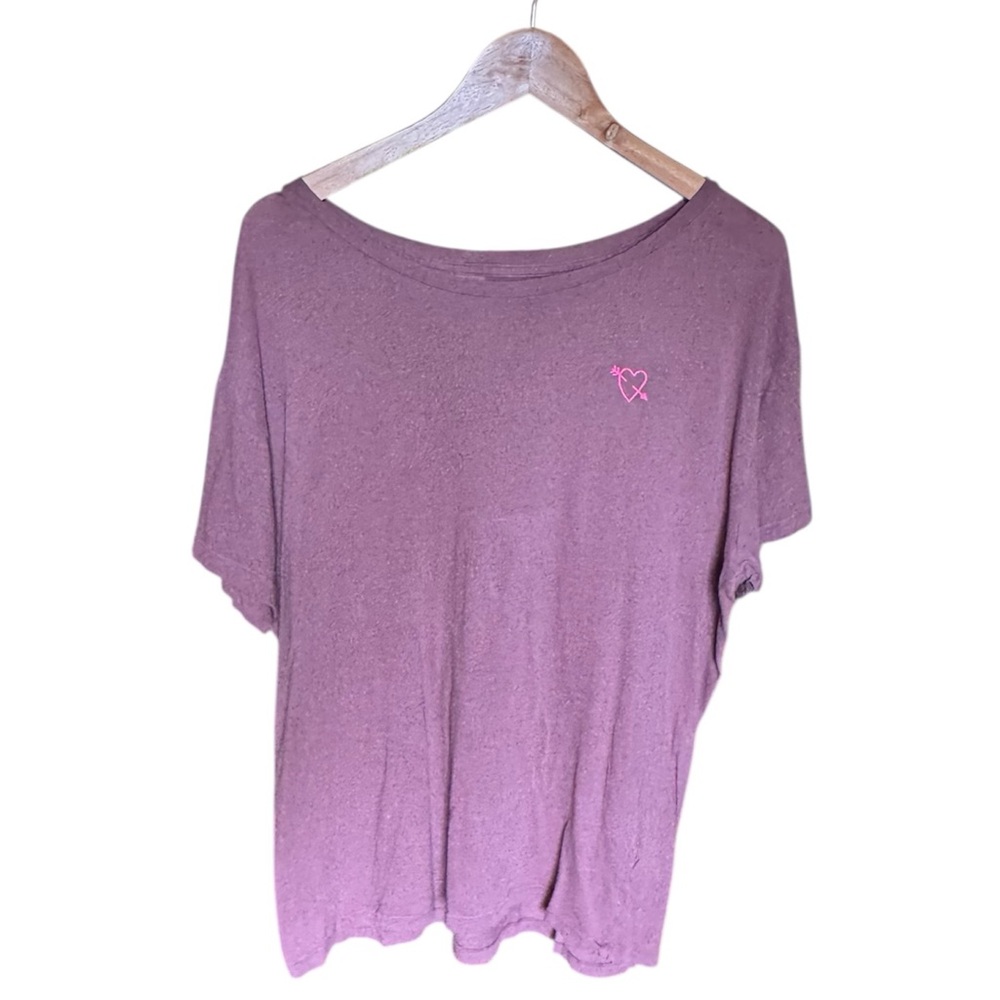 PINK Victoria's Secret Purple Relaxed Short Sleeve T-Shirt